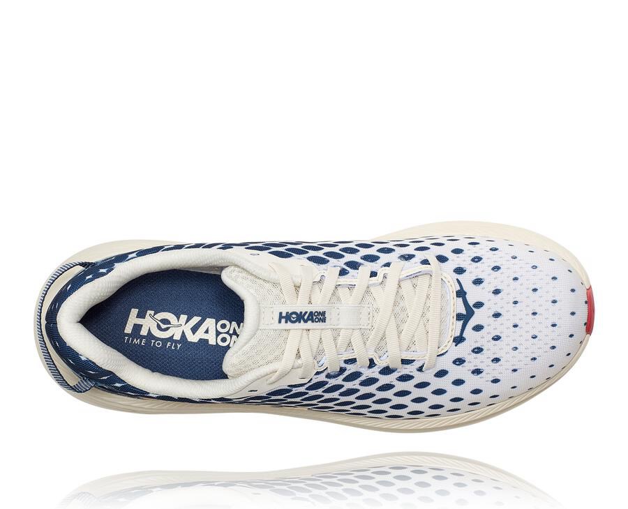 Hoka One One Hardloopschoenen Heren - Rincon 2 - Wit/Blauw - QO2934607